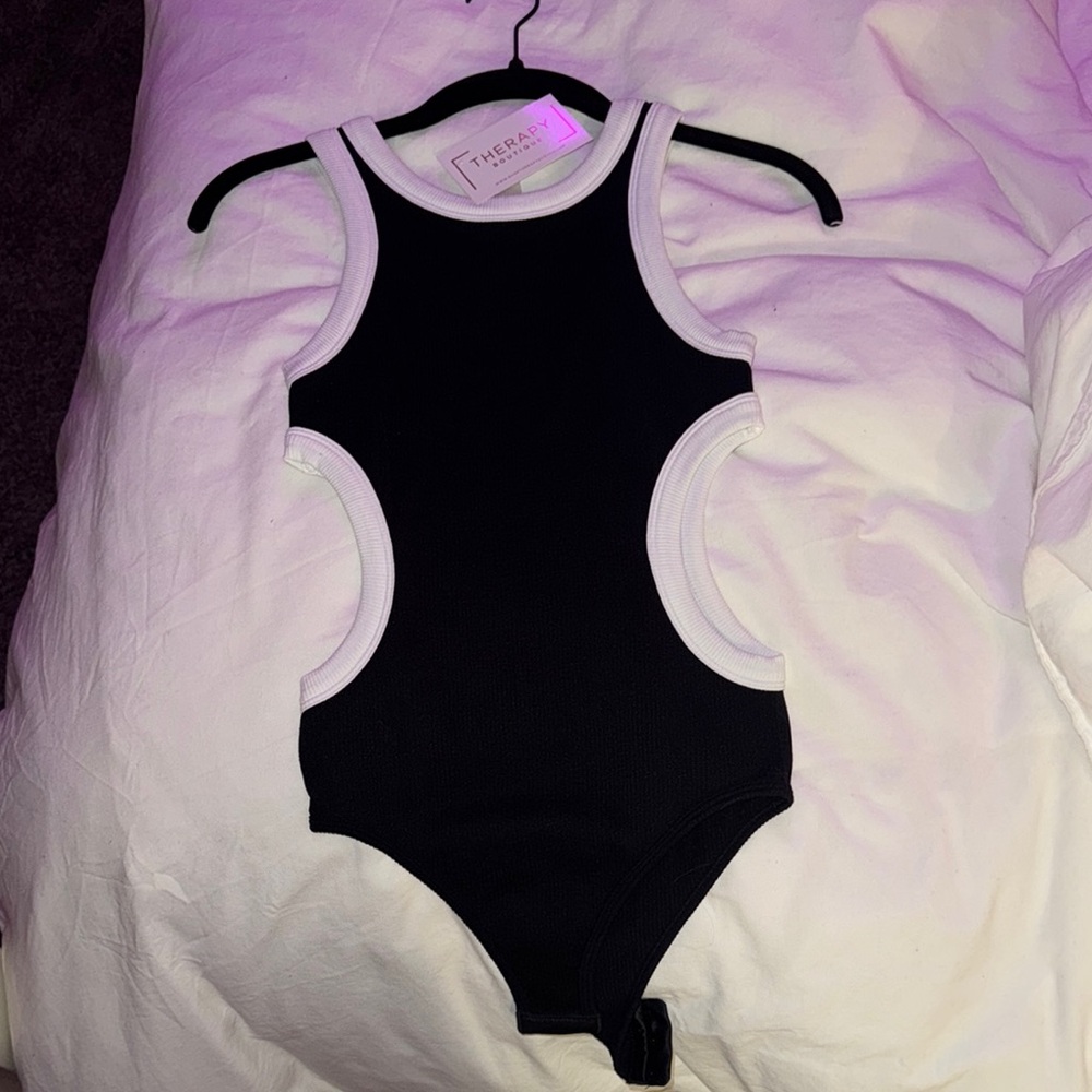 Therapy Black and White Bodysuit